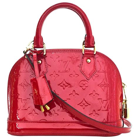 louis vuitton handbag red patent leather|louis vuitton monogram leather handbags.